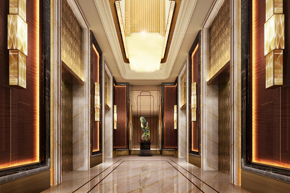 中式酒店电梯间设计方案