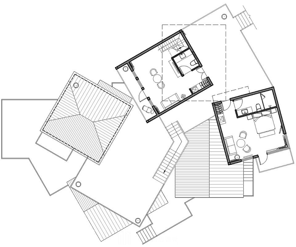 网红“树屋酒店”一层平面图