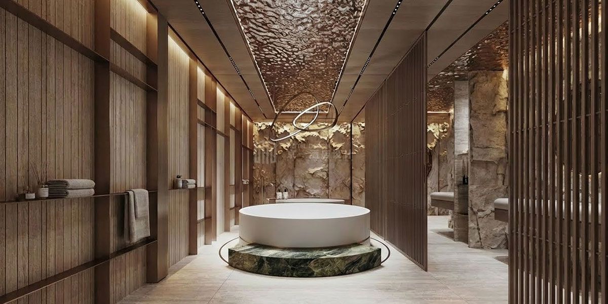 度假村浴缸定制方案图片-椭圆独立式人造石固体表面实景图库-OLEARY