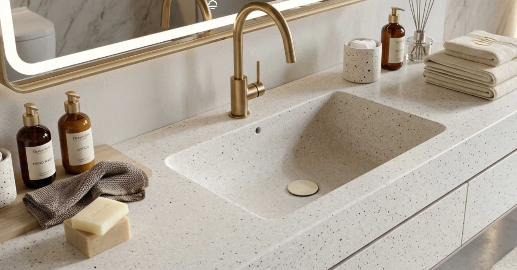 酒店卫生间人造石挂盆壁挂安装实景