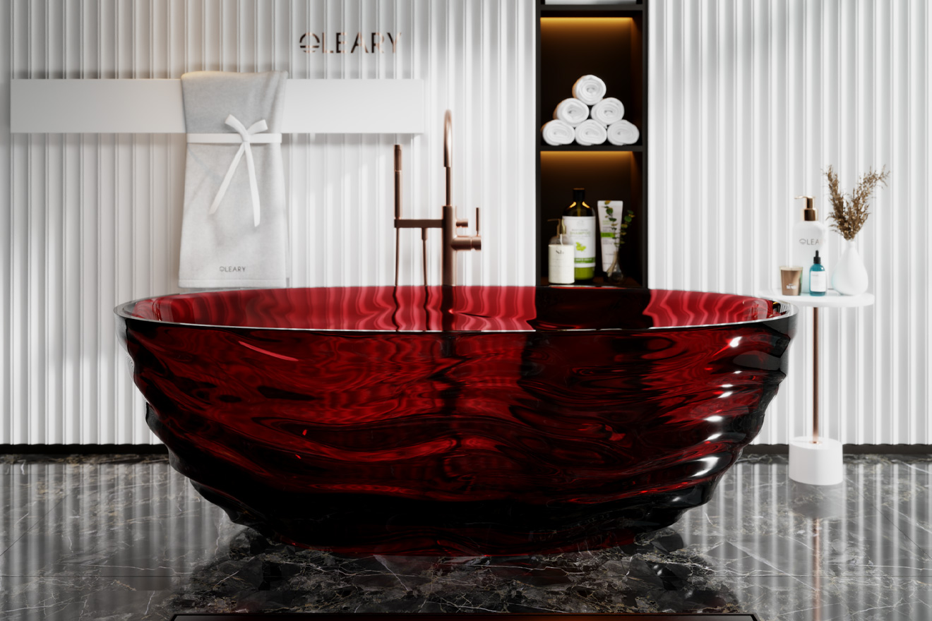 树脂透明独立式浴缸