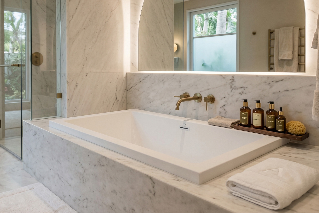 酒店工程嵌入式人造石浴缸