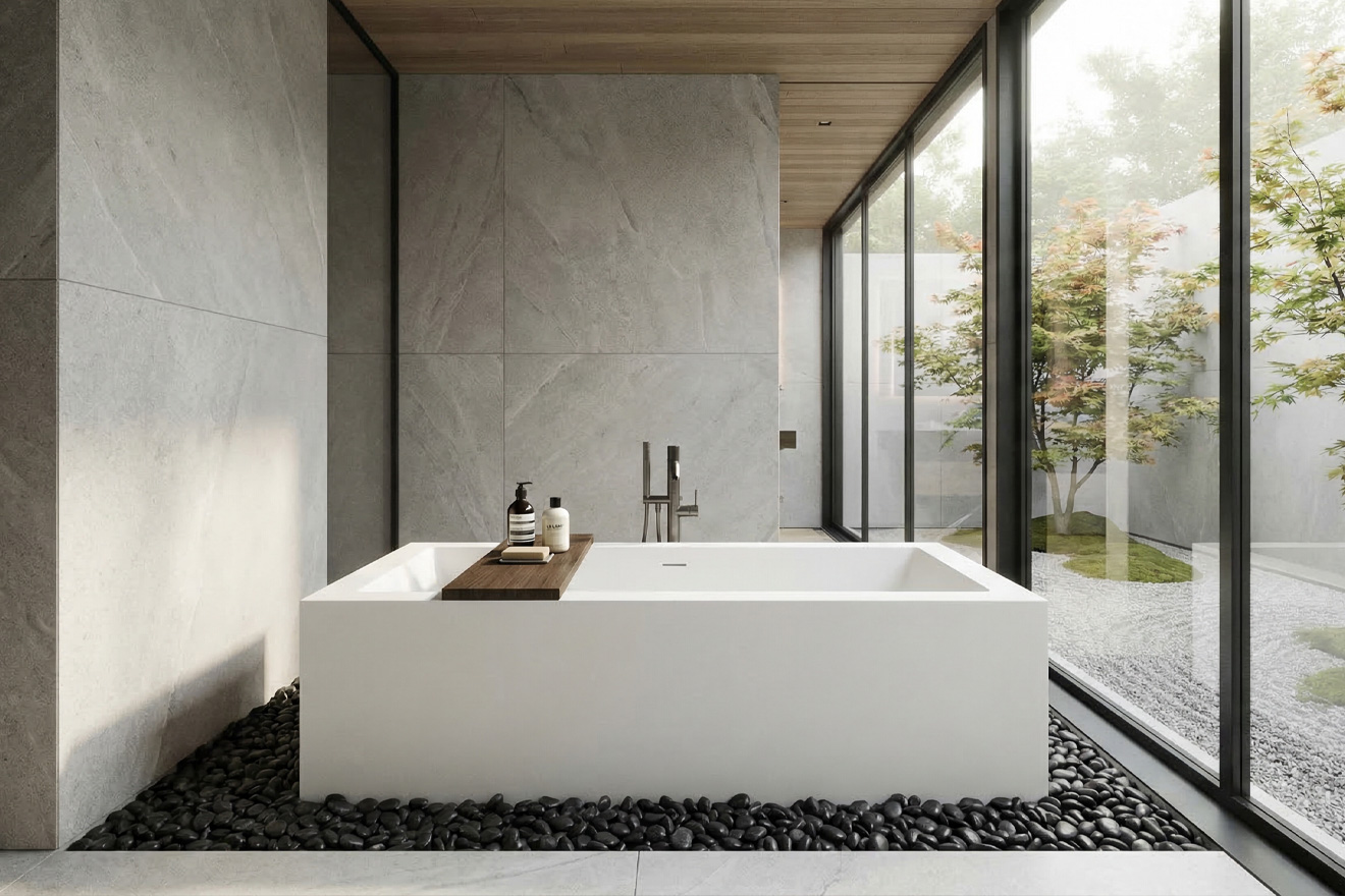 商业空间双人浴缸