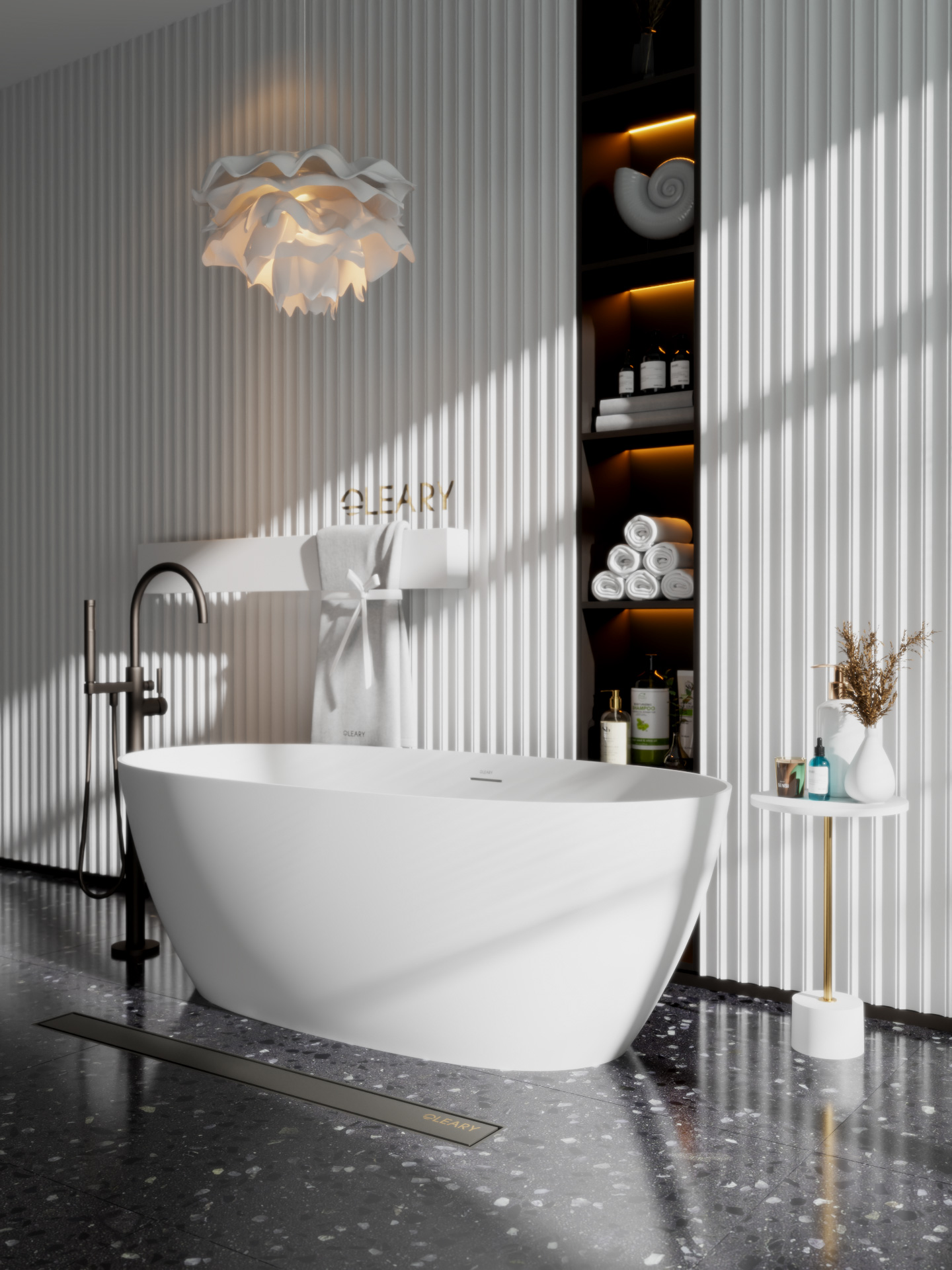 椭圆形独立式人造石浴缸 | OLEARY定制浴缸 | 1300-1700mm多尺寸可选 — 第11张