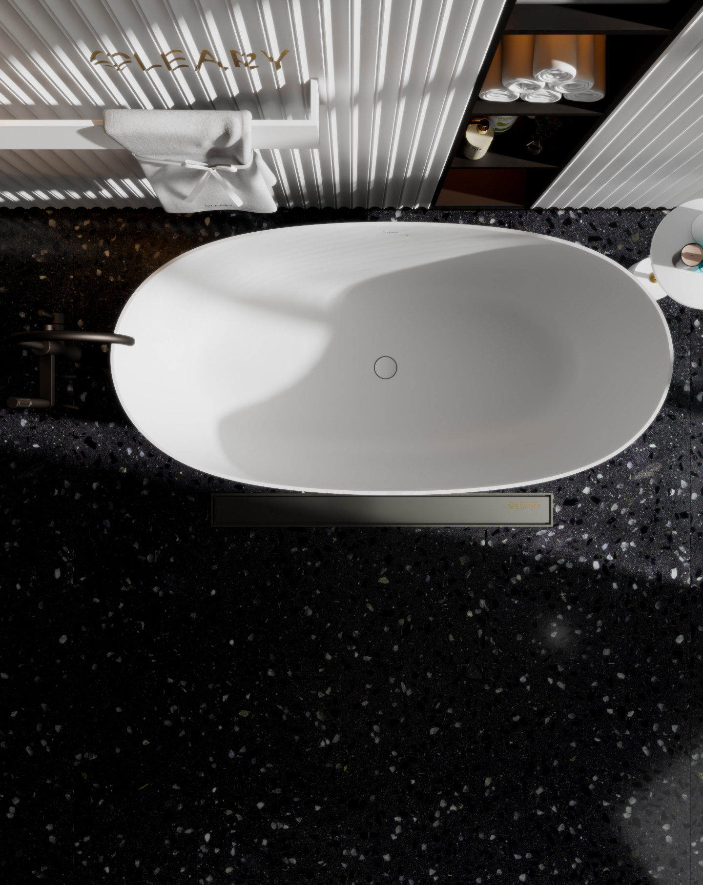 椭圆形独立式人造石浴缸 | OLEARY定制浴缸 | 1300-1700mm多尺寸可选 — 第9张