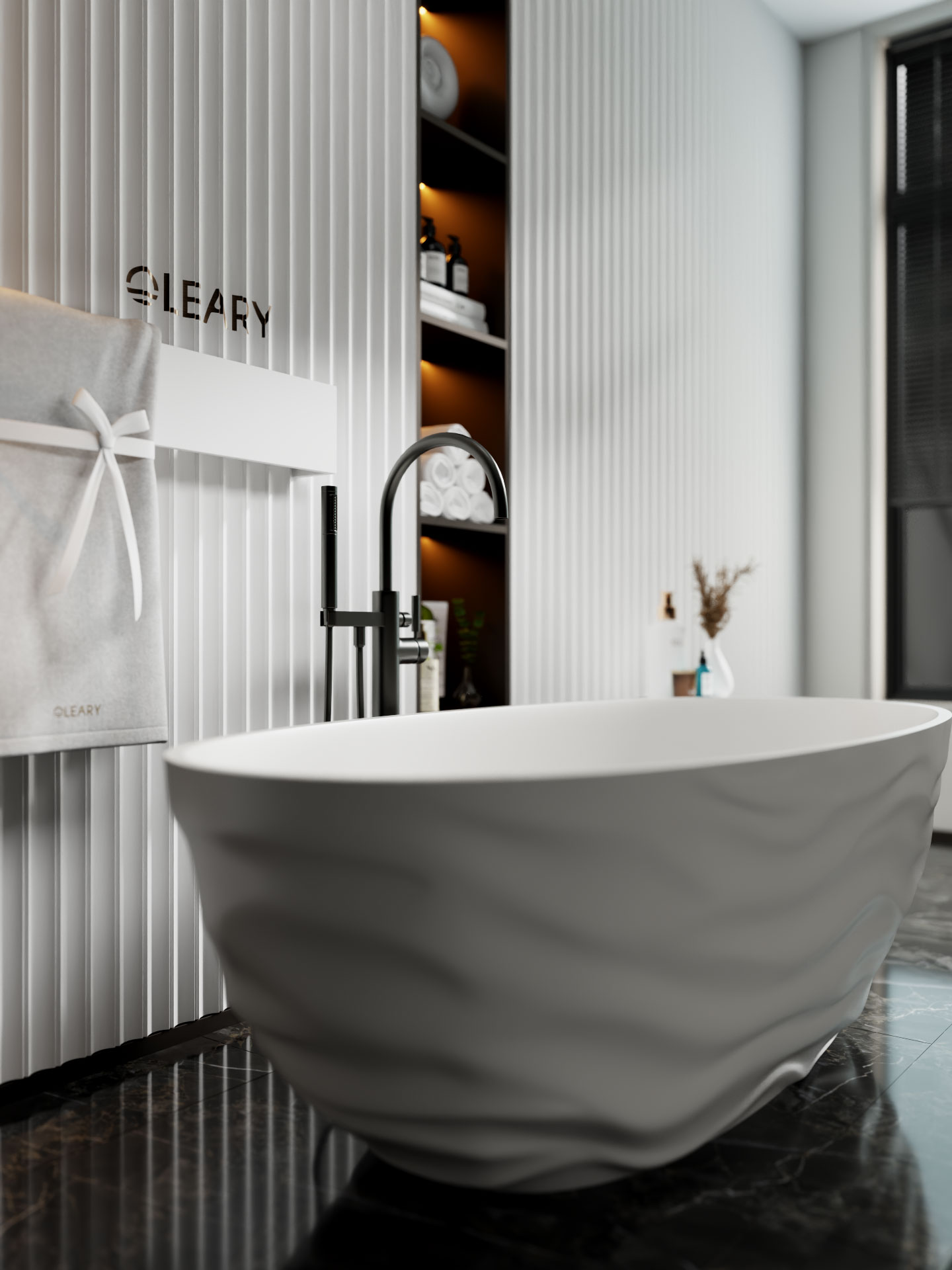 哑光白色独立式浴缸定制 — 第2张