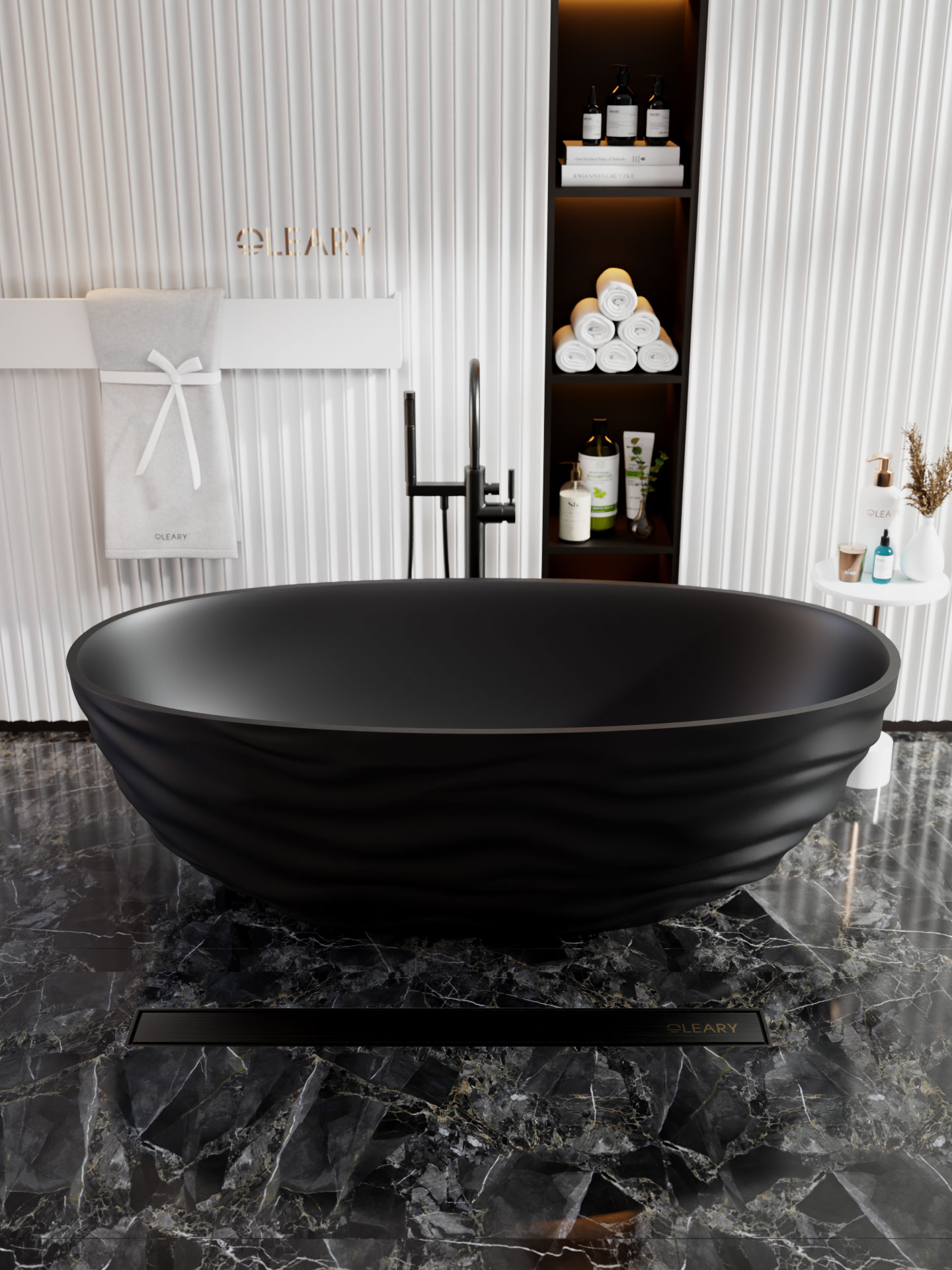 哑光白色独立式浴缸定制 — 第1张