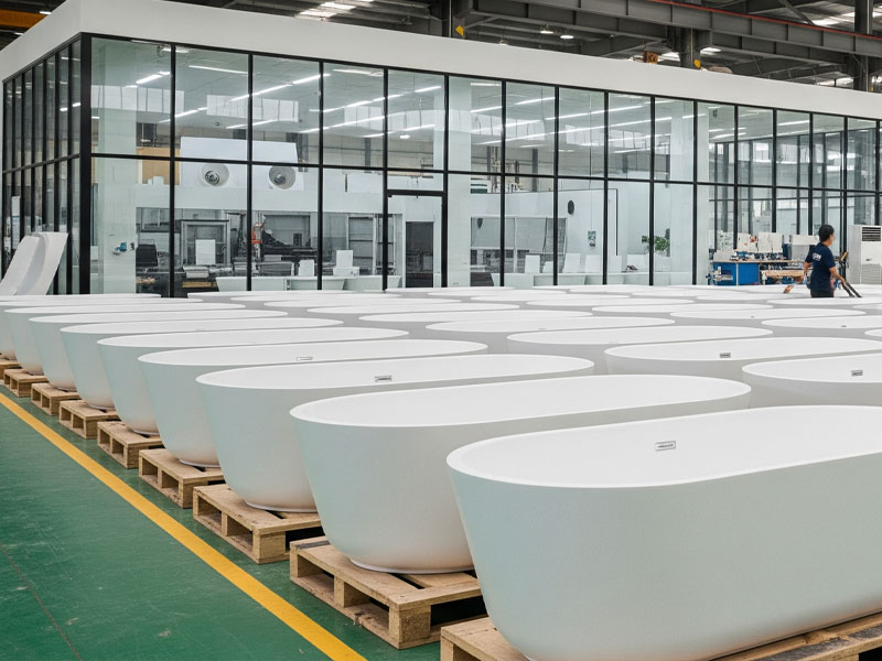 人造石浴缸工厂生产车间