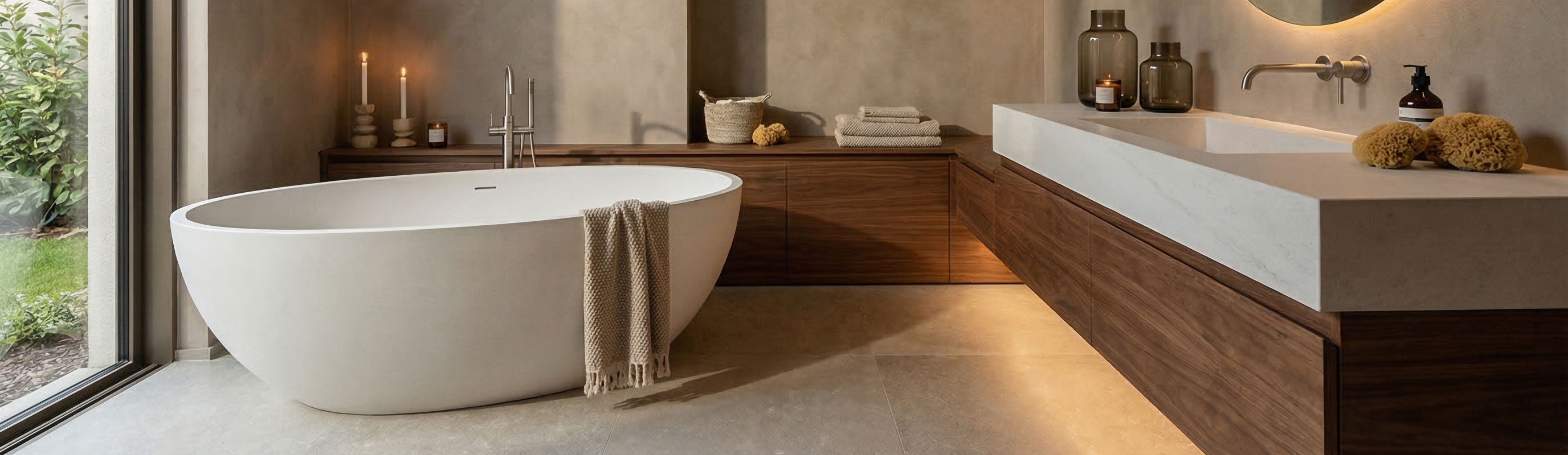 轻奢风豪华定制椭圆形浴缸