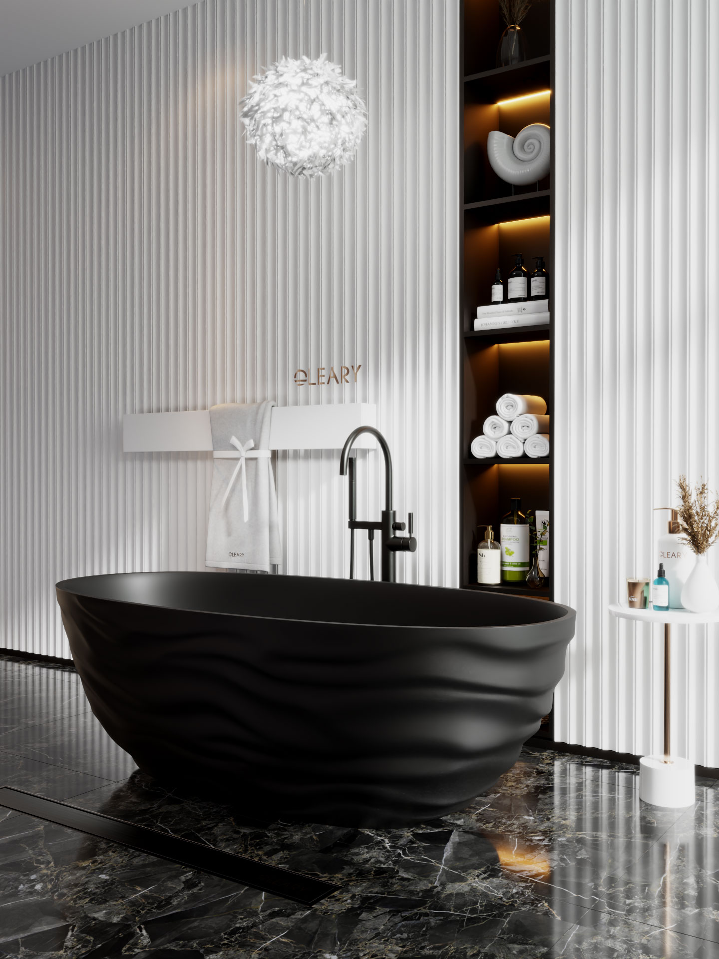 哑光白色独立式浴缸定制 — 第5张